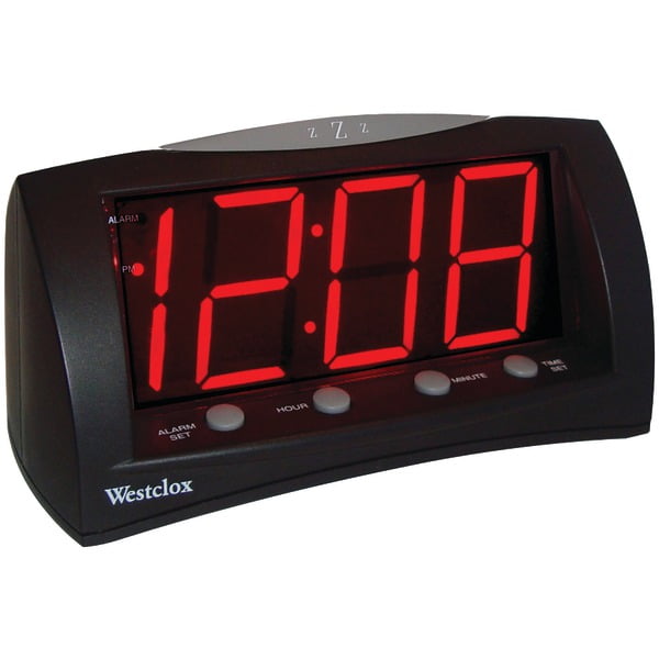 Westclox Led Alarm Clock 66705a Black, How To Set Time On Westclox Alarm Clock