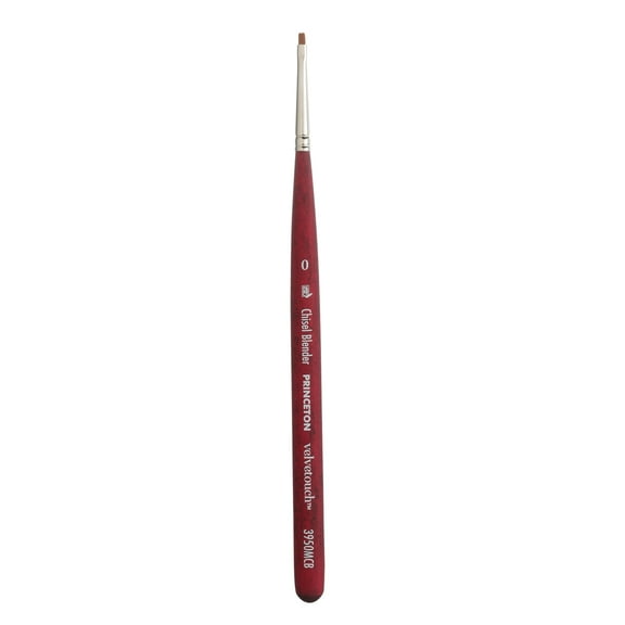 Princeton Brush Velvetouch Mixed Media Mini Brush, Chisel Blender, 0