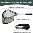 thumbnail image 2 of ZHZFKQ Fishing Landing Net with Telescopic Aluminum Handle Pole,Collapsible Nylon Mesh Minnow Fish Net for Saltwater & Freshwater,Portable Fishing Gear for Kids,Men,Women,Extends 21-75 Inches, 2 of 7