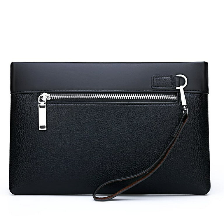 New Men's Clutch Bag Wallet Soft Leather Black Brown Large Capacity Man  Clutch Wallet Long Designer Business Man Clutch Purs 
