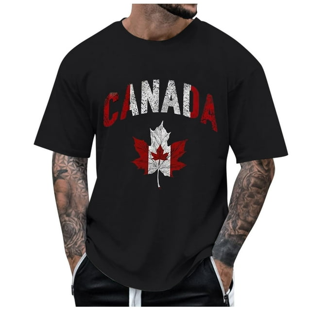 Xdzjlr T-Shirts Homme Vintage Usé Imprimé Partiel Col Rond Manches Courtes Haut Confortable Chemises Homme Décontracté,L5