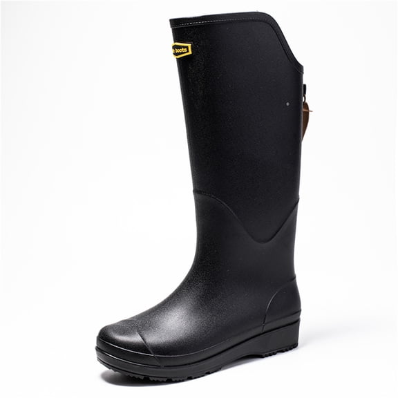 YOURDIARY Womens Mens Rain Boots Waterproof Non-Slip Knee-High Boots for Outdoor Walking, Wading through Water, Fishing