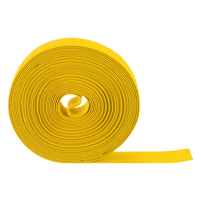 Cintas elásticas de costura Uxcell de 11 yardas, 1-1/2" de ancho, cordón elástico plano para manualidades, amarillo