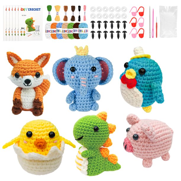 Kit de crochet Mobelixy 6 piezas para principiantes con tutoriales en video
