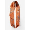 thumbnail image 2 of Bimba Orange Floral & Paradise Whydah Bird Pure Silk Printed Scarf Dupatta Head Neck Wrap Bandanas For Women 40 x 80 Inches, 2 of 6