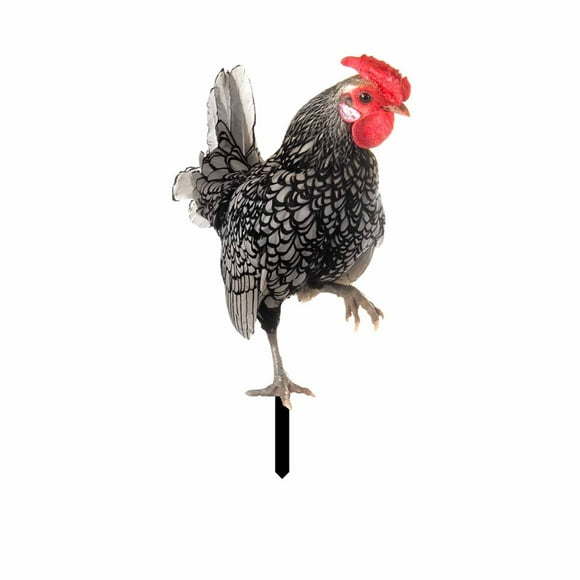 Binwennn Large Garden Flag Holder Stand Garden Flag Merry Christmas Sign Lighted Outdoor Poultry Decoration Yard Insert Rooster Acrylic Sticker Yard Art Decoration Yard Decoration Acrylic Double