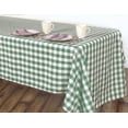 thumbnail image 5 of BalsaCircle 60" x 126" Gingham Checkered Polyester Tablecloth Green and White, 5 of 5