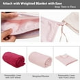 thumbnail image 4 of Patiojoy 25 lbs Weighted Blanket with 2 Removable Duvet Covers &1 Storage Bag Pink, 4 of 5