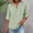 *Green, variant on ClodeEU Women's 3/4 Sleeve V Neck T Shirts ,Casual Lightweight Button Tops , Loose Fit Tunic Blouse White,Womens Plus L