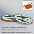 thumbnail image 4 of Whale 6PCS Round Car Coasters, Microfiber Leather Cup Holders for Car, 11x11 cm/4.3x4.3 in, Absorbent Car Coaster Set of 6, Car Accessories for Women and Men, 4 of 6