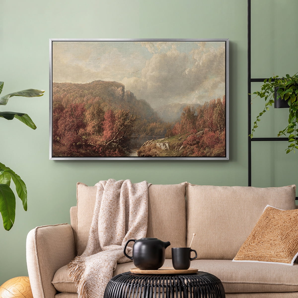 Vintage Landscape-CCCXI By Wexford Home Framed in Silver Wood Gallery Wrapped Canvas 17 in. x 25 in.