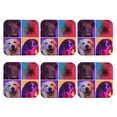 thumbnail image 2 of Fuzoiu cute dogs of different breeds Print Leather Coasters Set,Drink Coasters Set of 6,for Tabletop Protection, Durable PVC Coasters,Home Décor and Housewarming Gift,Square, 2 of 7
