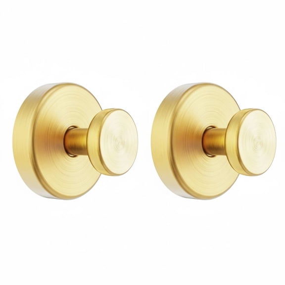 2 Pack Suction Cup Shower Hooks, No Drill Towel Hooks for Bathroom, Heavy Duty Glass Mirror Wreath Hanger, Waterproof Robe Hook - Gold