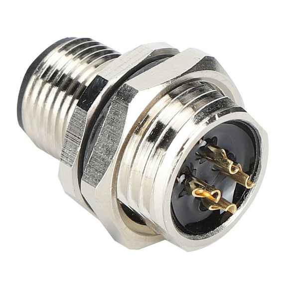 Conector A Prueba De Agua M12 Panel De Enchufe Montado Panel De Rosca De Conector De Enchufe Montado Para Instalación Para La Industria
