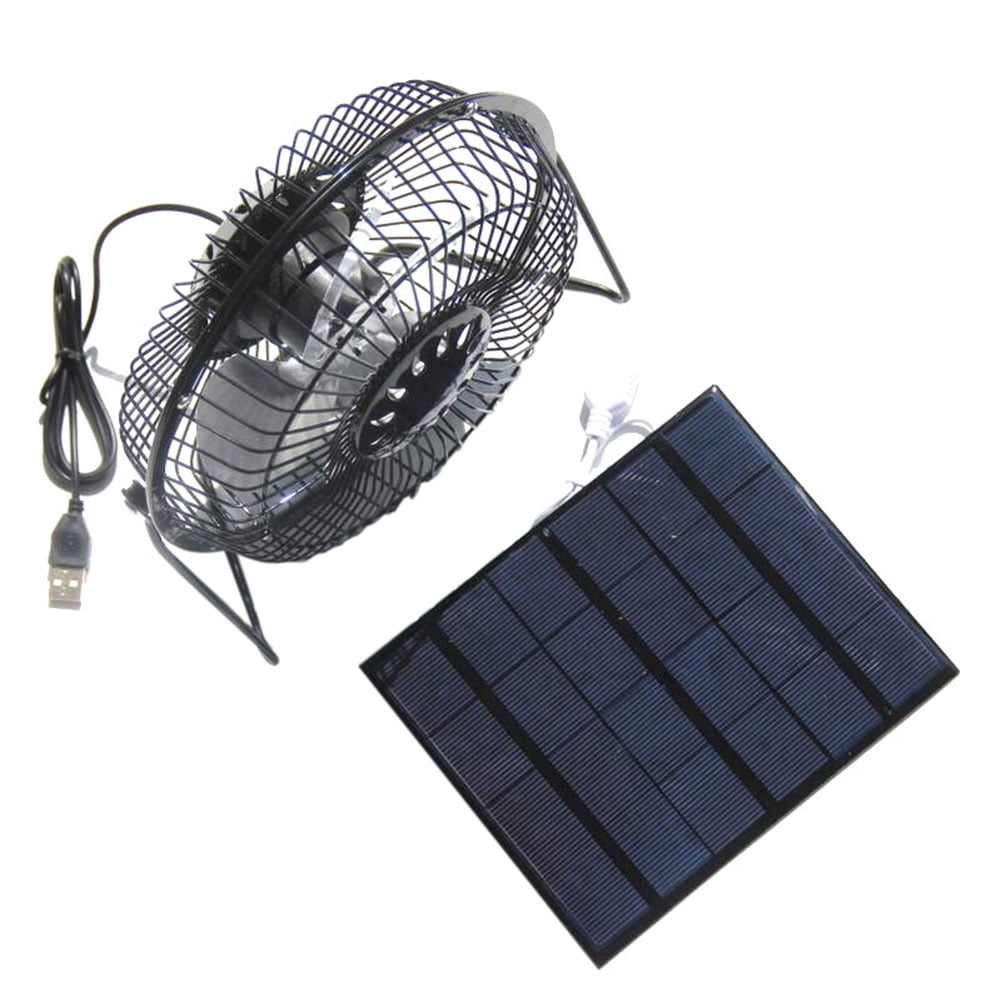 BATTERY POWERED PORTABLE MINI FAN WITH EMERGENCY SOLAR USB PHONE BATTERY CHARGER