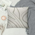 thumbnail image 2 of Leisuo Modern Abstract Throw Pillow Covers Brown Stripes White Decorative Pillow Cases 20\x20\, 2 of 5