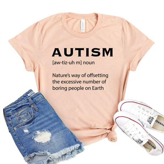 Autism Tshirt Women's Definition T-shirt Teacher Shirts Boring Shirt Minimalist Tee Autistic Mom Gift
