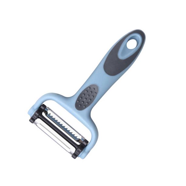 Bewildely Peladores de verduras 3 en 1, herramienta de pelado Zester giratorio de 360 grados, rallador de frutas para zanahoria, pepino, Cocina y Comedor Azul Bewildely HA079747-04