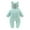 Mint Green, variant on Odeerbi Toddler Boys Girls Clothes Winter Jumpsuit Baby Romper 2025 Fashion Solid Color Cute Thickening Keep Warm Bear Ear Jumpsuit Watermelon Red 12-18 Months