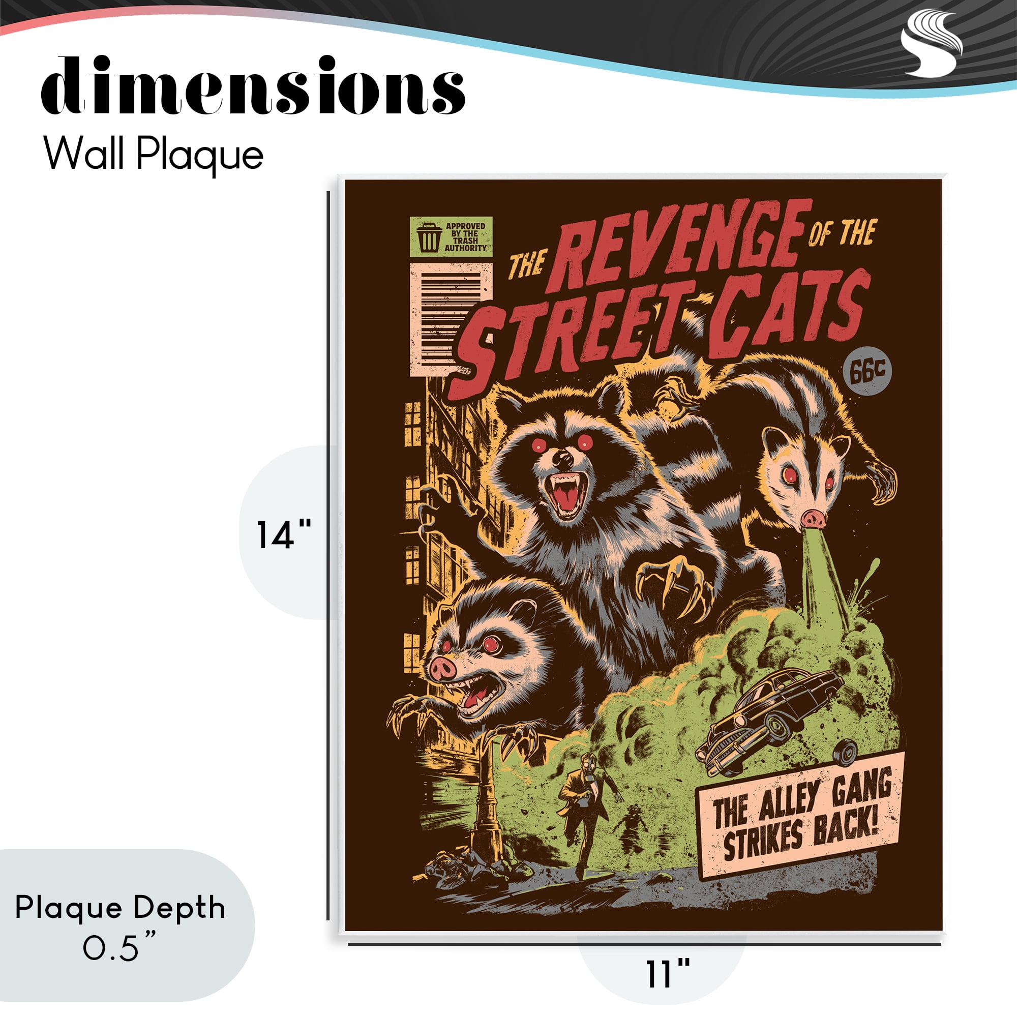 Stupell Industries Revenge Of Street Cats Wall Plaque Art, design by EduEly Designs