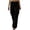 Black, variant on Women's Fringe Flared Jeans, Elastic Waist Stretchy Denim Pants, Western Style Bell Bottom Pants with Side Tassels, Trendy High Waist Flare Pants for Women Black L