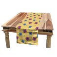 thumbnail image 1 of Floral Table Runner, Polka Dotted Background with Doodle Style Blooming Flowers Feminine Spring Pattern, Dining Room Kitchen Rectangular Runner, 3 Sizes, by Ambesonne, 1 of 2