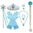 thumbnail image 3 of IBTOM CASTLE Snow Queen Frozen Princess Elsa Costumes for Girls Children Tulle Dress with Accessories Ice Princess Dress up Carnival Christmas Birthday Dress Fancy Dress Clothing, 3 of 6