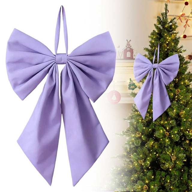 ZTTD Christmas Tree Topper Bow 7 x 10 Inch, Large Bows Christmas Decorations, Velvet Bow Christmas Wreath for Home Wreath Wall Backdrop Birthday Wedding Party Decor
