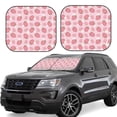 thumbnail image 2 of Uemuo Strawberries Printed 2 PCS Car Windshield Sun Shade, Auto Sun Heat and UV Rays Blocker, Foldable Automotive Front Window Sunshade Protector, 2 of 7