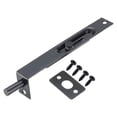 thumbnail image 1 of Al Ras Perno, 6 Pulgadas Inoxidable Acero Puerta Oculto Deslizante Bloqueo Pestillo para Madera Compuestas Puertas, Dobles Puertas, Negro 2uds, 1 of 6