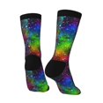 thumbnail image 5 of Uemuo Bright Universe Pattern Women's Crew Socks, Soft Durable Breathable Moisture-Wicking with Odor Control Cotton socks, 5 of 9