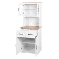 thumbnail image 5 of Yiyuanjin Wood Buffet Cabinet, Modern Microwave Stand Storage Cabinet with Glass Doors and Drawer, 5 of 9