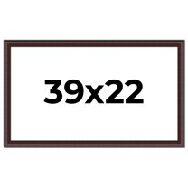 39x22 Frame Brown Round Mahogany Solid Wood Picture Frame | 1.625 Inch Moulding Width | with UV