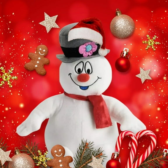 SANTA HAT Plush Frosty The Snowman Snow Man 11” Stuffed Animal NEW Holiday GIFT