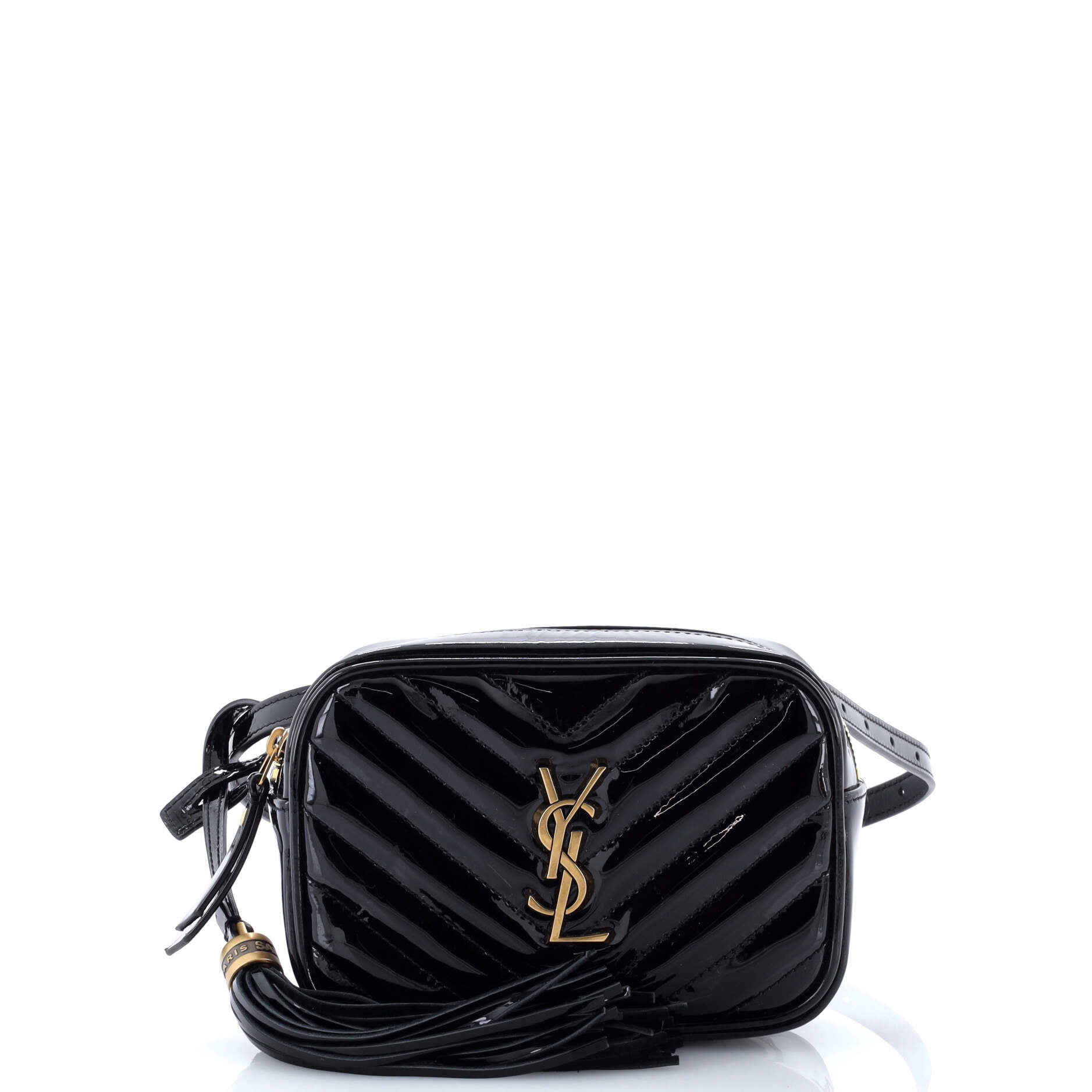 Pre-Owned Saint Laurent Lou Belt Bag Matelasse Chevron Leather By Rebag