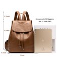 thumbnail image 2 of HuaAngel Backpack Purse for Women Leather Drawstring Anti-theft Shoulder Bag Fashion Multipurpose Travel Bag, 2 of 7