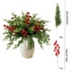 thumbnail image 3 of Adornos navideños, adornos para árboles de Navidad, regalos navideños, juego de agujas de pino y frutos rojos de plástico., 3 of 6