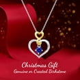 thumbnail image 3 of Fine Jewelry Birthstone Sapphire Heart Necklaces Sterling Silver Infinity Love Pendant Necklace Anniversary Birthday Gifts for Her Wife Mom Yourself, 3 of 10