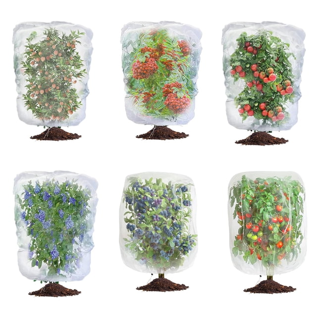 Malla de Jardín con Cordón Ajustable para Plantas afzdby