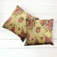 thumbnail image 2 of Ambesonne Rose Throw Pillow Cover 2 Pack, Victorian Style Pattern, 16", Cream Pink Green, 2 of 6