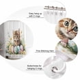 thumbnail image 5 of Small Stall Shower Curtain 36x78 Inch Narrow Half Size Spring Easter Bath Curtains Bathroom Decor Funny Cute Cats Colorful Eggs Wildflowers Waterproof Fabric Shower Curtain Set with Hooks 36 Inch, 5 of 6