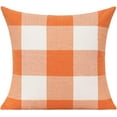 thumbnail image 3 of Fall Outdoor Decor Throw Pillow Covers Orange Buffalo Plaid Thanksgiving Front Porch Farmhouse Rustic Cushion Autumn Home Decorations for Couch Sofa Living Room 18x18 Set of 2, 3 of 6