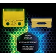 thumbnail image 4 of STYLECRAFT/GAMMA+ Replacement Fixed Gold Titanium Faper Hair Clipper Blade - Moving Slim Deep Cutter Set, 4 of 5