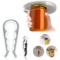 3 Pcs Under Jar Opener, 4 In 1 Multi Function Can Opener Set