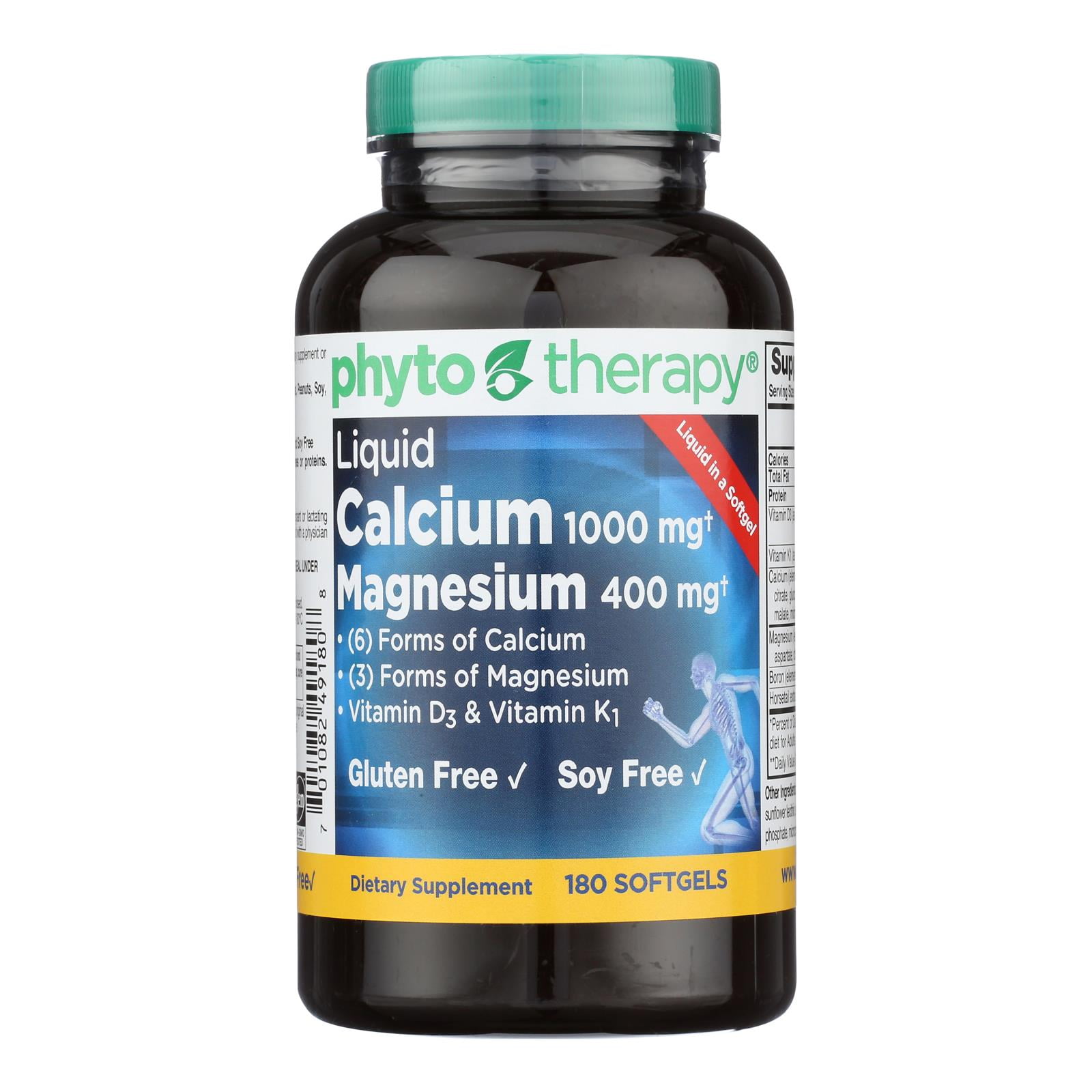 PHYTO-THERAPY Liquid Calcium 1000mg with Magesium, Softgels, 180 ea