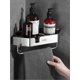 thumbnail image 4 of 304 Stainless Steel Corner Rack Bathroom Bathroom Perforation-Free Tripod Shelving Toiletry Station Corner Storage Shelf, 4 of 4