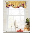 thumbnail image 3 of Colorful Flower Yellow Small Curtain Rod Pocket Short Curtains Home Decor Partition Cabinet Door Window Curtains, 3 of 6