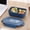 Blue/3-compartment, variant on Lunchbox for Woman, Microwaveable Silicone Lunch Box Lunch Bento Box Reduced Fats Lunch Box Crispers Compartment Lunch Boxes
