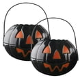 thumbnail image 1 of ⚡ Big Sale ! Two Halloween Decorations Can Be Folded And Disassembled Two Half In One Pumpkin Barrel Big Medium And Small Size PP Material Candy Bag Props., 1 of 6