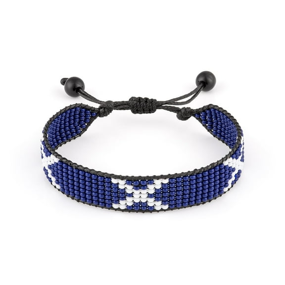 Scotland Flag Bracelet: Handmade, Adjustable Beaded String, Unisex Boho Jewelry